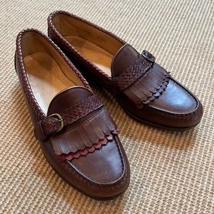 Allen Edmonds Monterey Kiltie & Braided Brown Leather Loafer 10.5 C